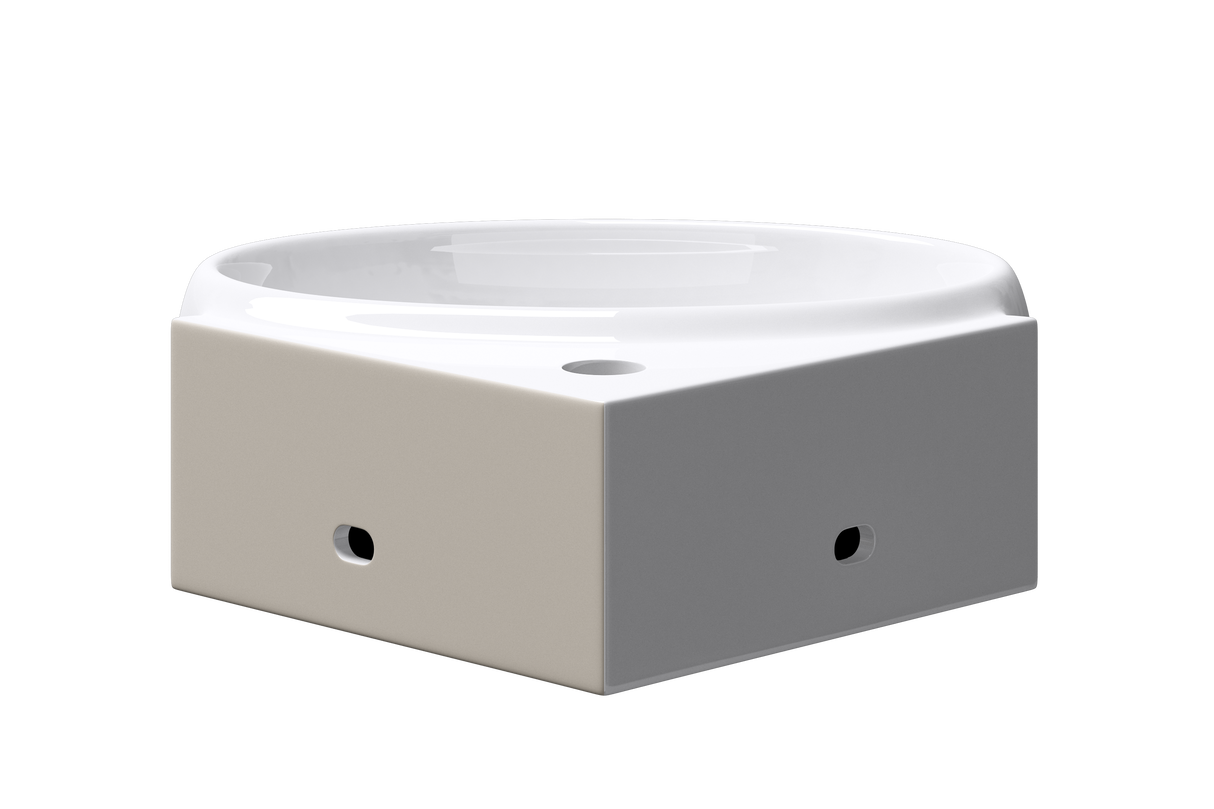 Lavabo à poser Glasvilla, lavabo mural, petit lavabo en céramique blanche avec nano-revêtement pour salle de bain et toilettes invités, Bruxelles002