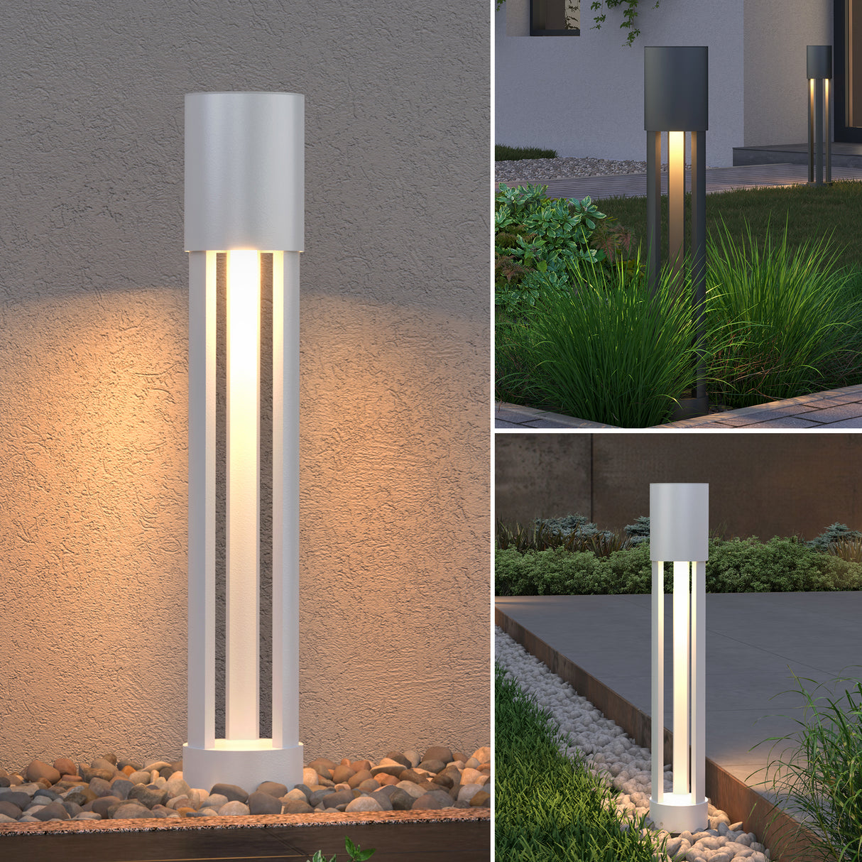 glasvilla Außenleuchte ⌀120xH700mm IP65 Wegeleuchte Außen | Pollerleuchte für Garten, 3000K Stehlampe Gartenlampe | Außenlampe Standleuchte 10W NeoForge