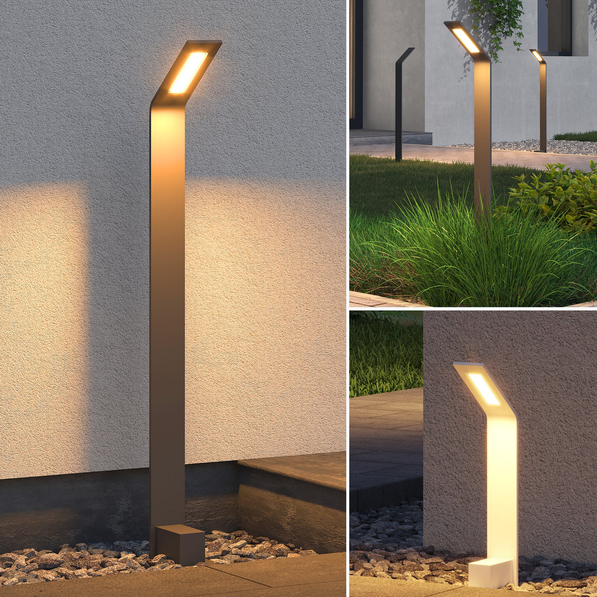 glasvilla Lampione da Giardino IP65 Luminoso da Giardino 3000K | Lampada da Terra per Esterni Paletti Esterni 6W per Giardini, Parchi, Aree Residenziali e Ingressi Pfadfinder