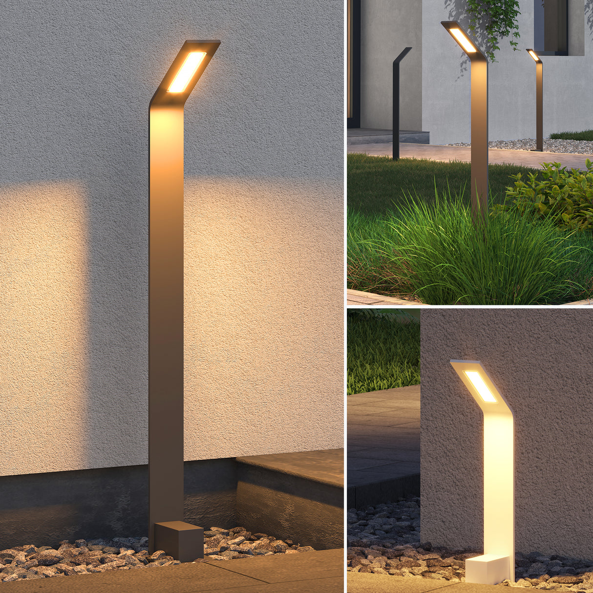 glasvilla Lampione da Giardino IP65 Luminoso da Giardino 3000K | Lampada da Terra per Esterni Paletti Esterni 6W per Giardini, Parchi, Aree Residenziali e Ingressi Pfadfinder