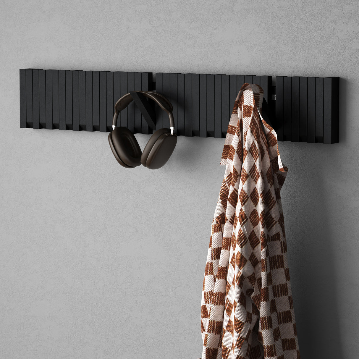 glasvilla Appendiabiti da Parete in Legno, Attaccapanni da Muro Moderno per Camera da Letto, Ingresso, Studio con Gancio Pieghevole e Salvaspazio, Twigro-01