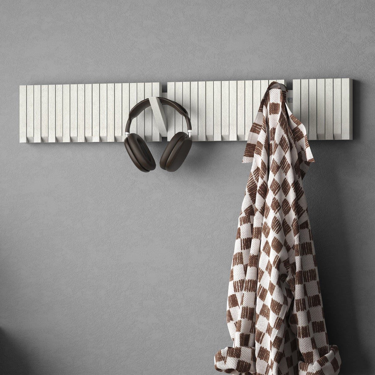 glasvilla Appendiabiti da Parete in Legno, Attaccapanni da Muro Moderno per Camera da Letto, Ingresso, Studio con Gancio Pieghevole e Salvaspazio, Twigro-01