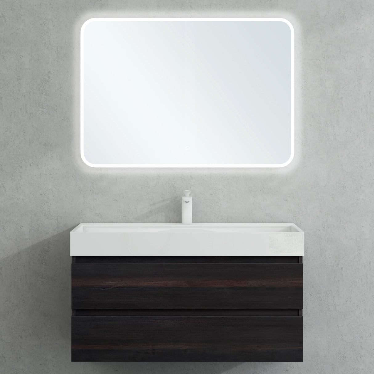 conjunto de muebles de baño glasvilla lavabo bajo encimera Verona con 2 cajones incluido lavabo y juego de desagüe