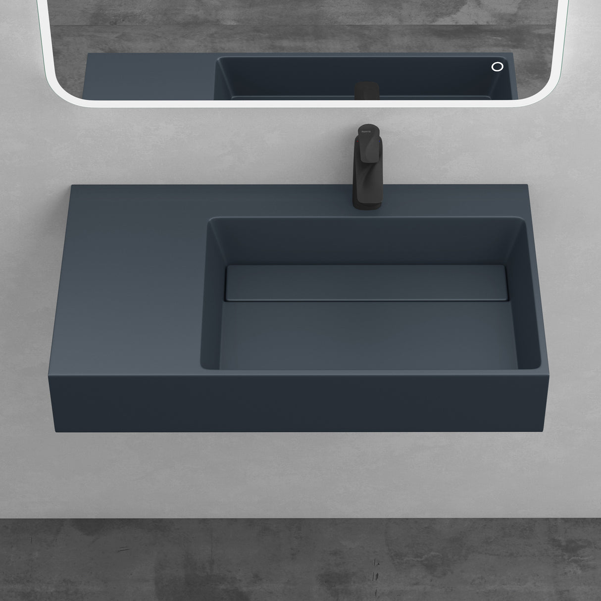 glasvilla Lavabo da Appoggio Lavandino Bagno Sospeso da Marmo Fuso Col12