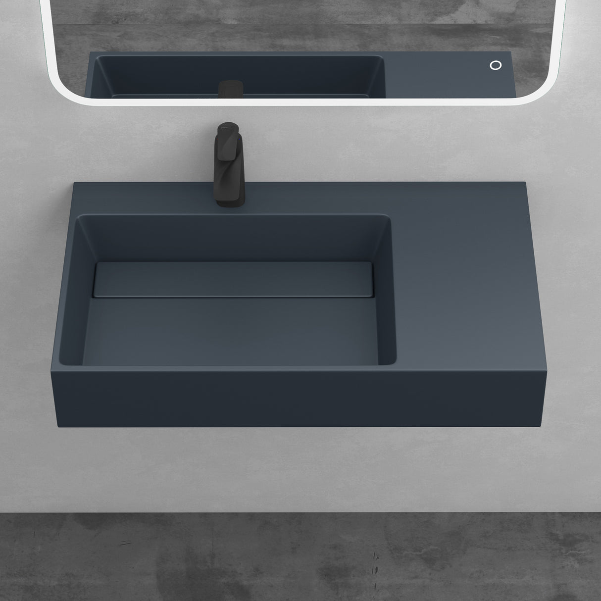 glasvilla Waschbecken Aufsatzwaschbecken Hängewaschbecken aus Mineralguss Col12