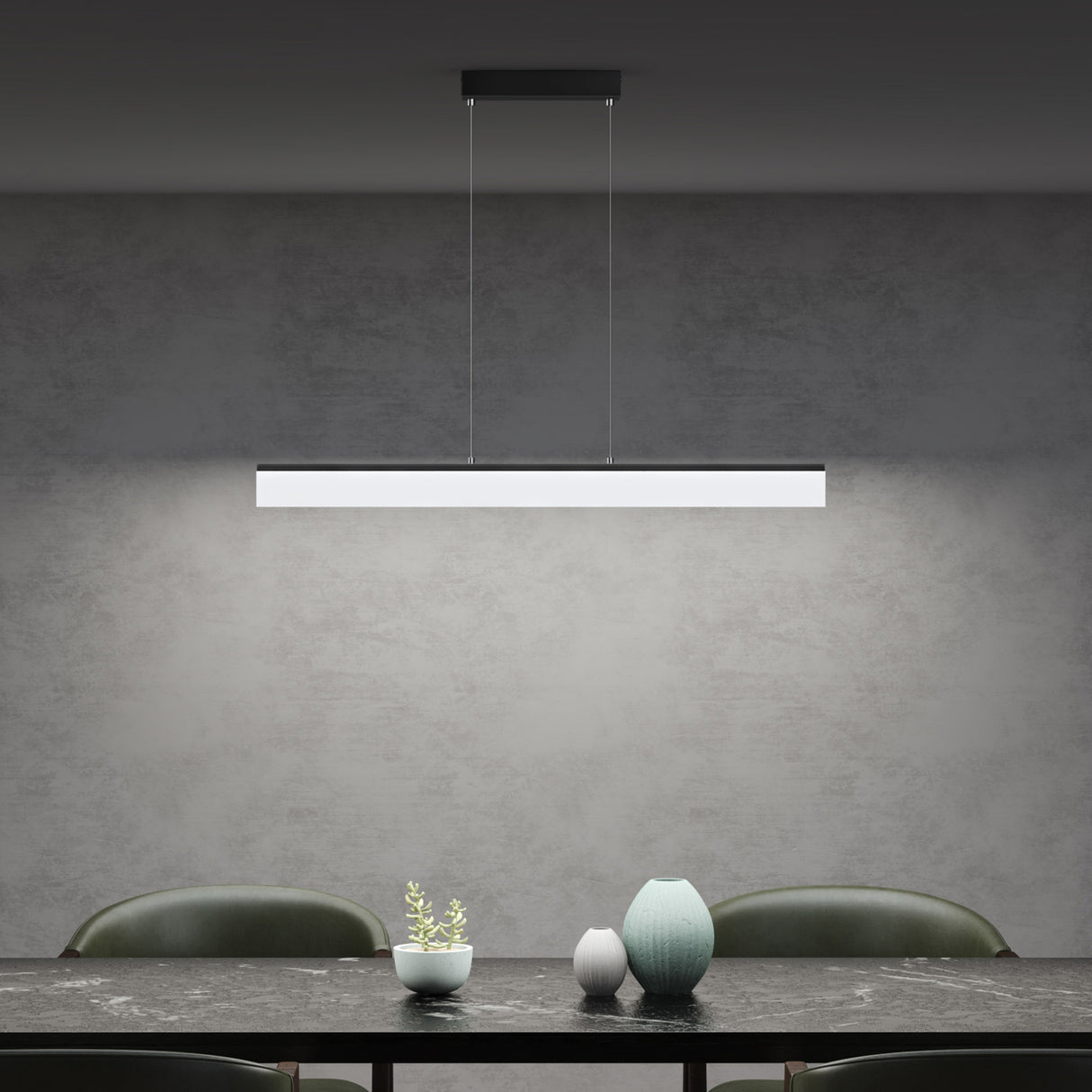 Glasvilla Design – Lámpara colgante LED regulable con mando, 3000K–6000K, cable ajustable (20W / 24W)