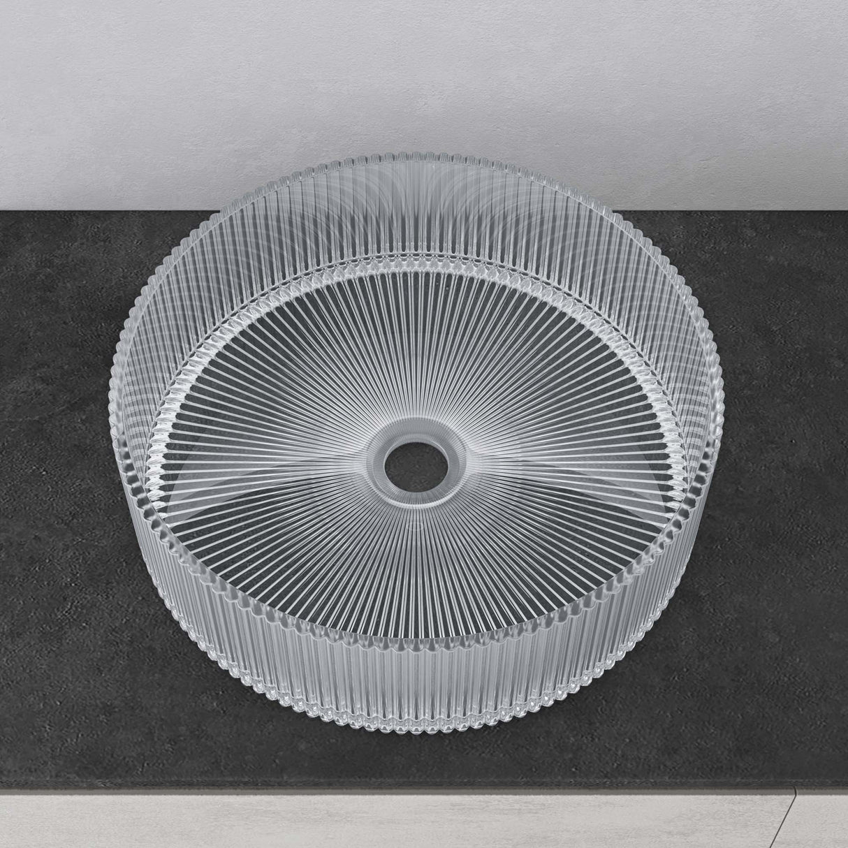 glasvilla Lavabo da Appoggio in Vetro Lavandino Bagno in Vetro Rotondo Lavandino da Appoggio in Vetro