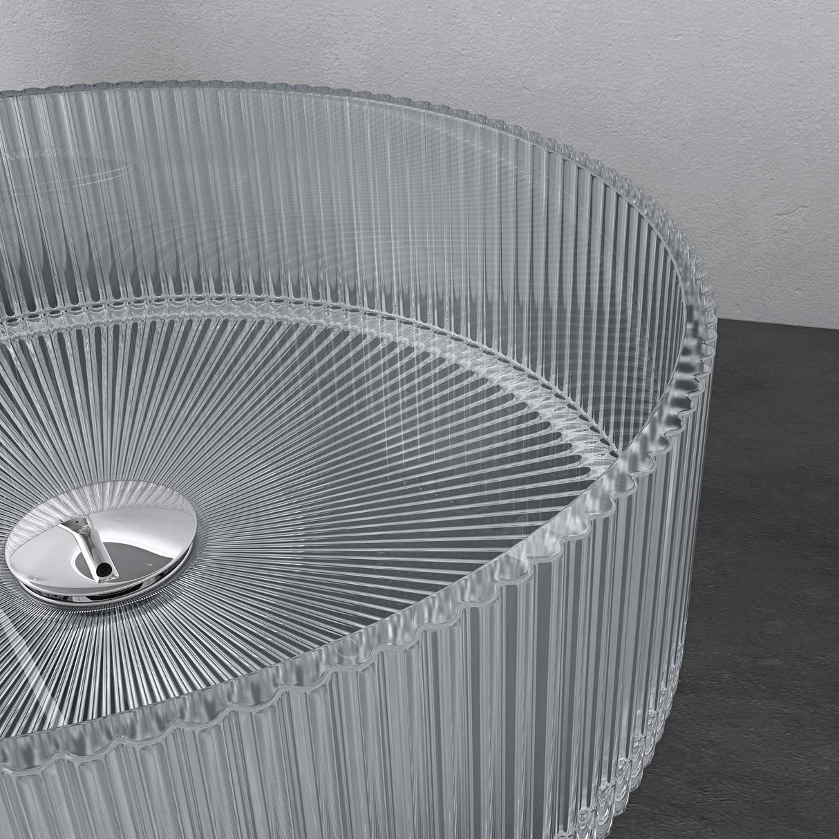 glasvilla Lavabo da Appoggio in Vetro Lavandino Bagno in Vetro Rotondo Lavandino da Appoggio in Vetro