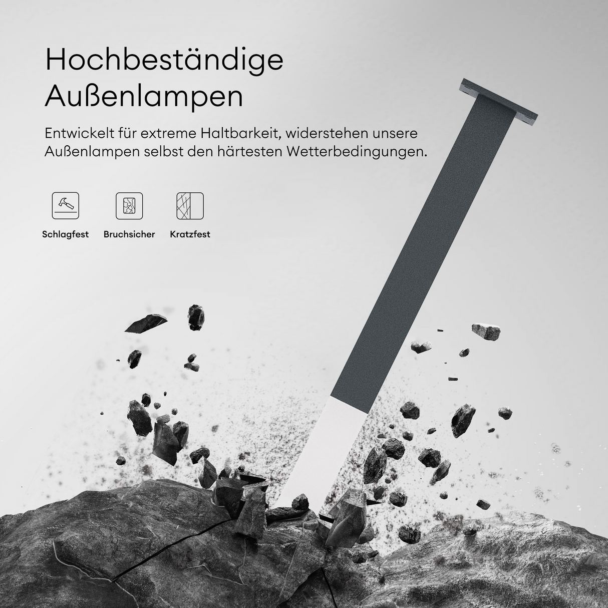 glasvilla Lampada da Giardino IP65 Lampada da Terra per Giardino 3000K | Lampada da Terra per Esterni 3W Luce da Percorso Esterno per Giardini, Parchi, Aree Residenziali e Ingressi Deus Lumina