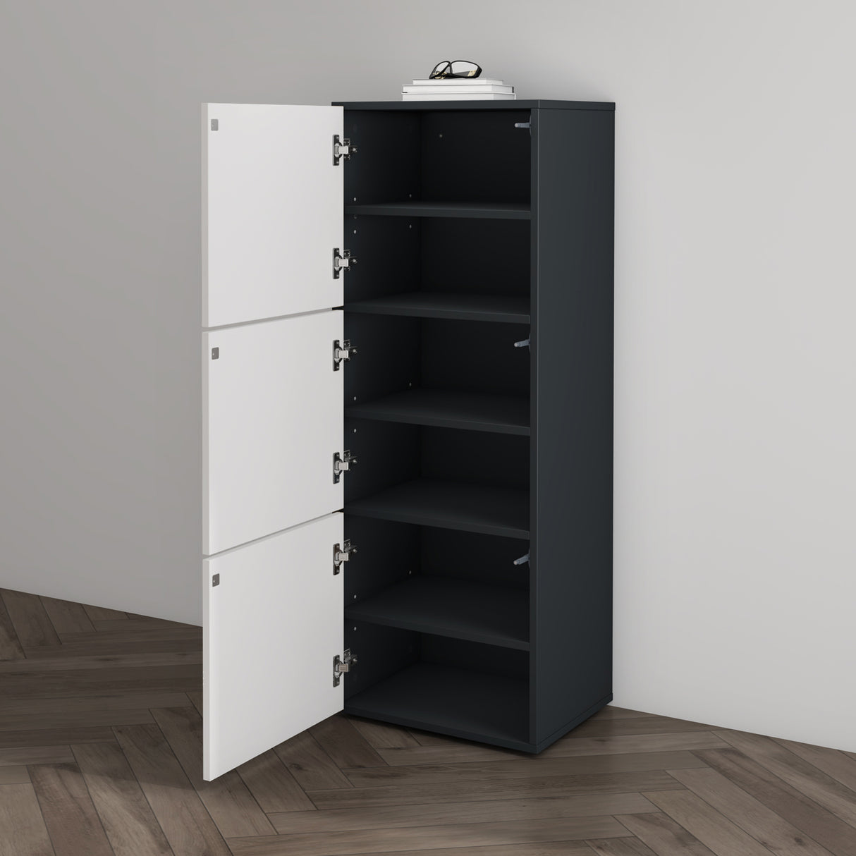 glasvilla zapatero cómoda de zapatos con 3 armarios BTH: 45x36x120 cm estante para zapatos muebles zapatero02