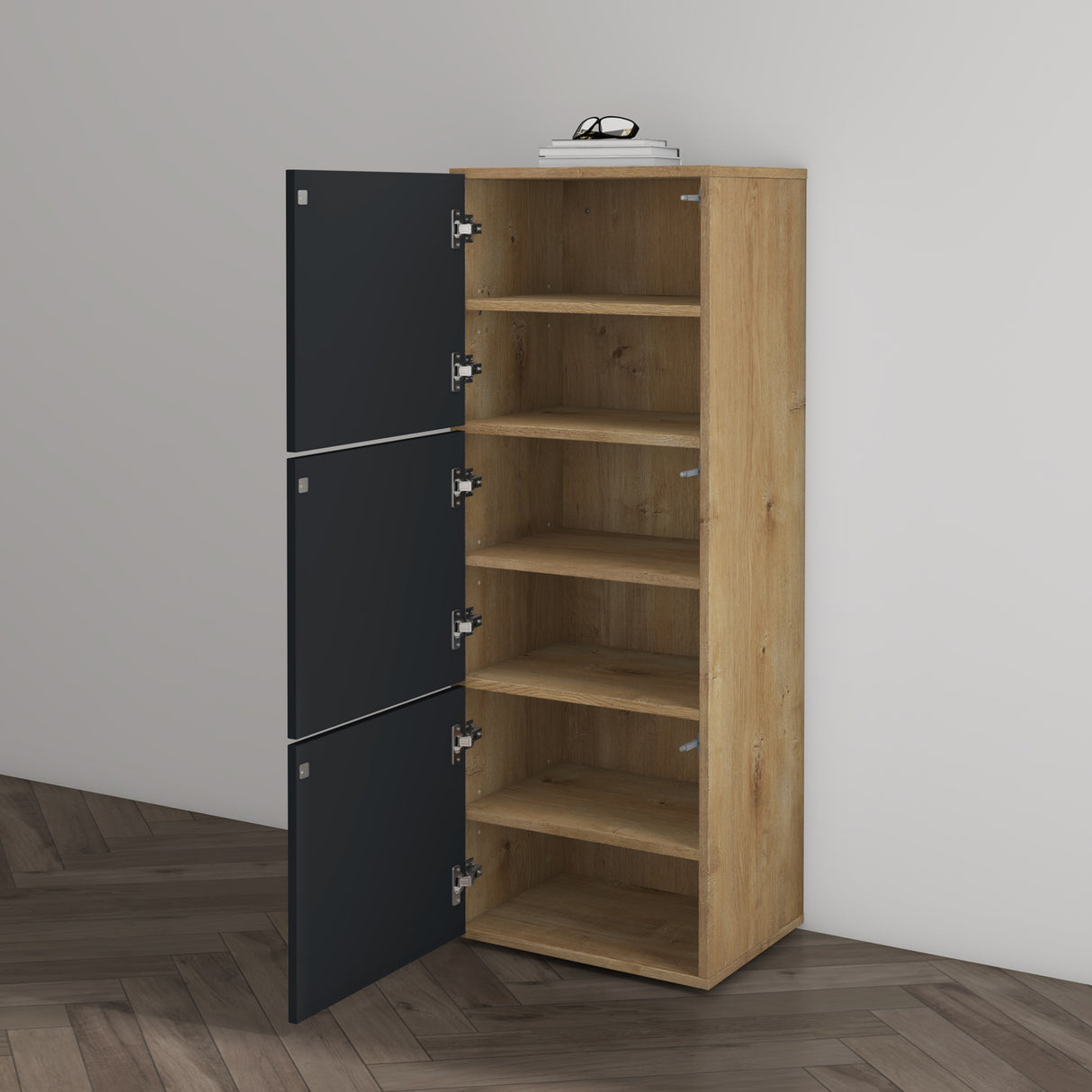 glasvilla zapatero cómoda de zapatos con 3 armarios BTH: 45x36x120 cm estante para zapatos muebles zapatero02