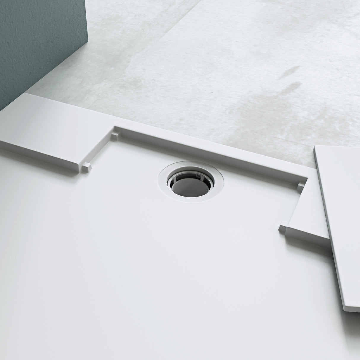 glasvilla Piatto Doccia in Pietra Artificiale Piatto Doccia Ultraslim Forma: Quadrata Geoma04