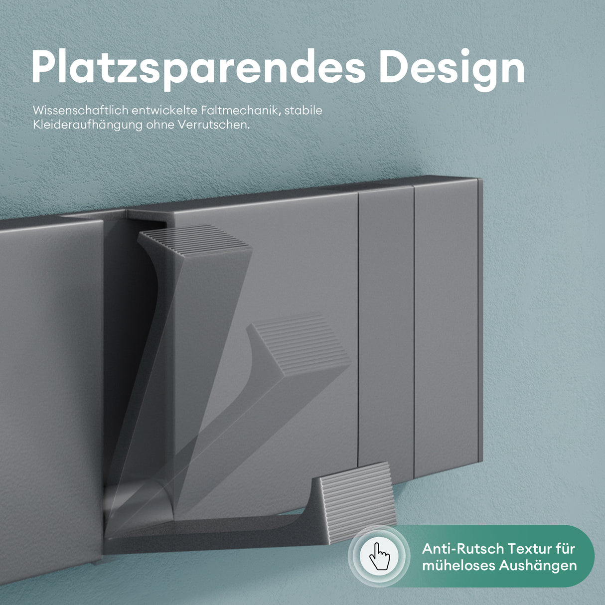 glasvilla Kleiderhaken ohne Bohren Wandgarderobe Wandhaken aus Edelstahl Garderobenleiste Garderobenhaken Stalo-04+05