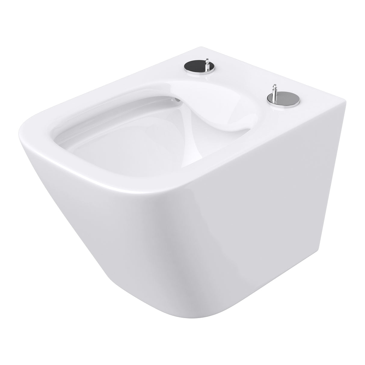 glasvilla Sanitari Bagno Sospeso in Ceramica, WC Sospeso senza Brida con Chiusura di Soft Close Aachen112