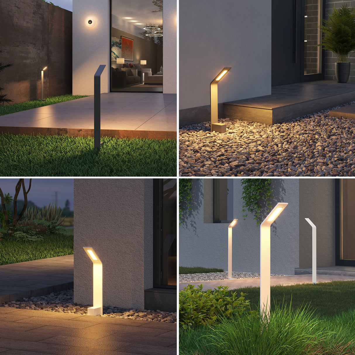 glasvilla Lampione da Giardino IP65 Luminoso da Giardino 3000K | Lampada da Terra per Esterni Paletti Esterni 6W per Giardini, Parchi, Aree Residenziali e Ingressi Pfadfinder