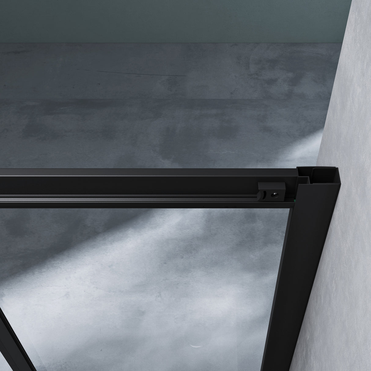 Cabine de douche Glasvilla avec double porte coulissante, porte d'angle, verre véritable effet lotus, verre de sécurité trempé 6 mm Ravenna16K noir