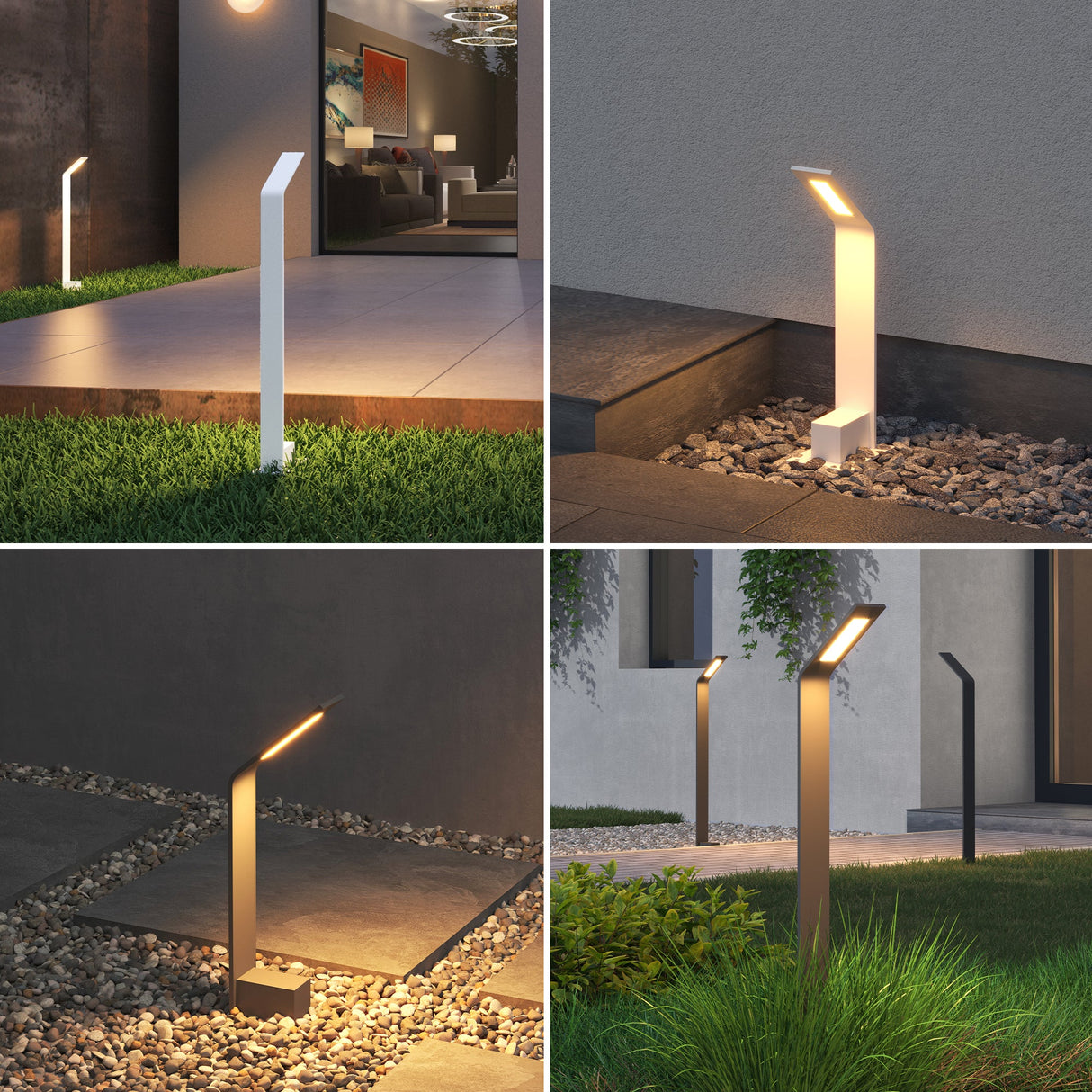 glasvilla Lampione da Giardino IP65 Luminoso da Giardino 3000K | Lampada da Terra per Esterni Paletti Esterni 6W per Giardini, Parchi, Aree Residenziali e Ingressi Pfadfinder