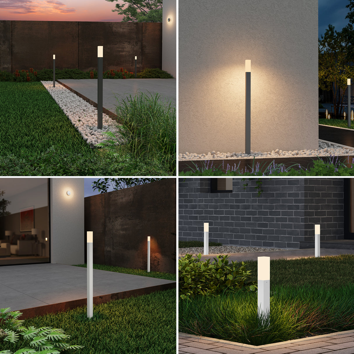 glasvilla Lampada da Giardino IP65 Lampada da Terra per Giardino 3000K | Lampada da Terra per Esterni 3W Luce da Percorso Esterno per Giardini, Parchi, Aree Residenziali e Ingressi Deus Lumina