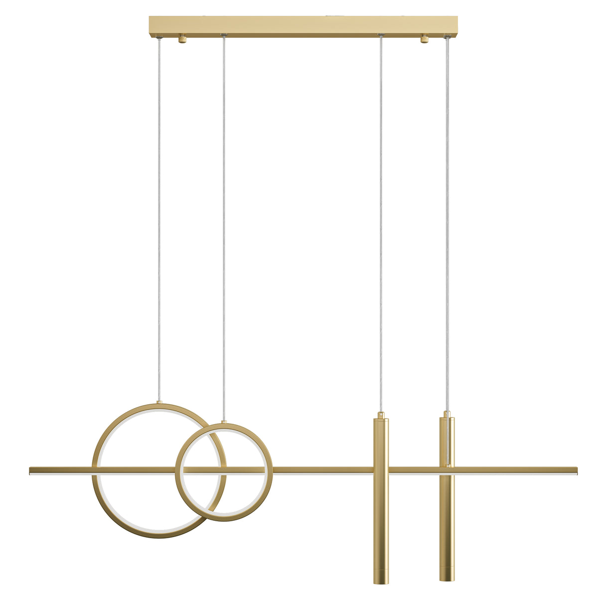 Suspension Glasvilla 100 cm, lampe LED suspendue, design linéaire, 3000K/4000K/6000K, câble réglable, 38W, idéale pour salle à manger, salon ou chambre.