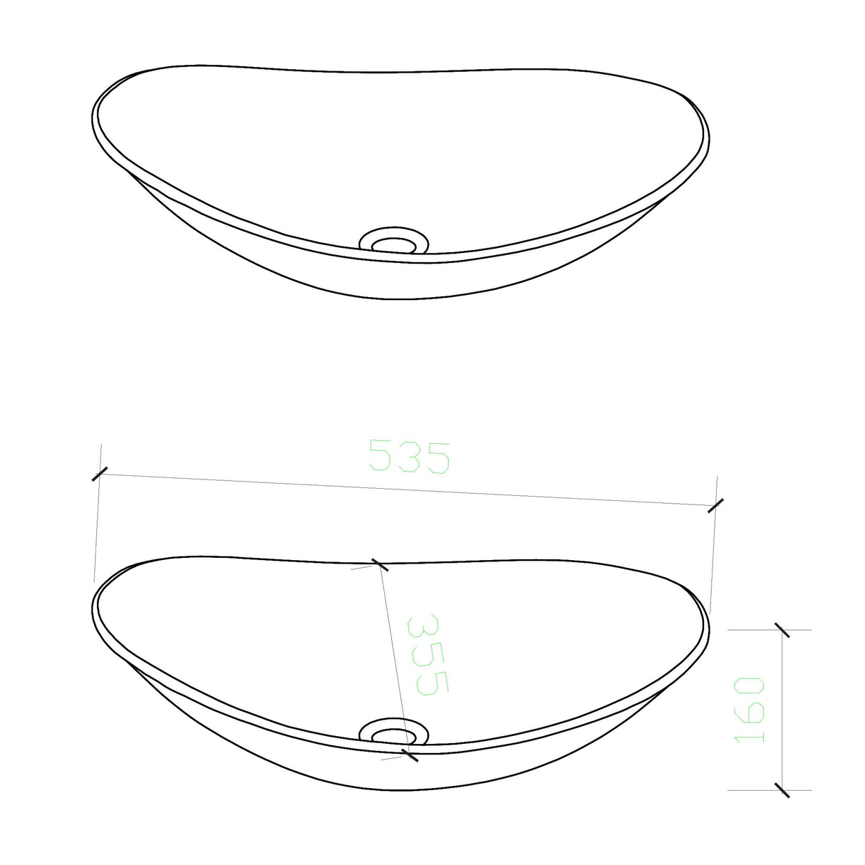 glasvilla Lavabo da Appoggio in Vetro Lavandino Bagno da Appoggio in Vetro Ovale