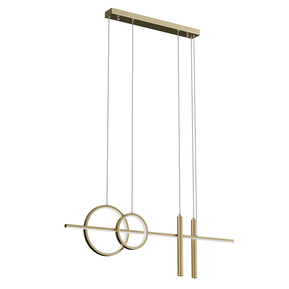 glasvilla Pendelleuchte 100cm LED Hängelampe Linear design 3000K/4000K/6000K Verstellbares Kabel 38W Hängeleuchte für Esszimmer Wohnzimmer Schlafzimmer