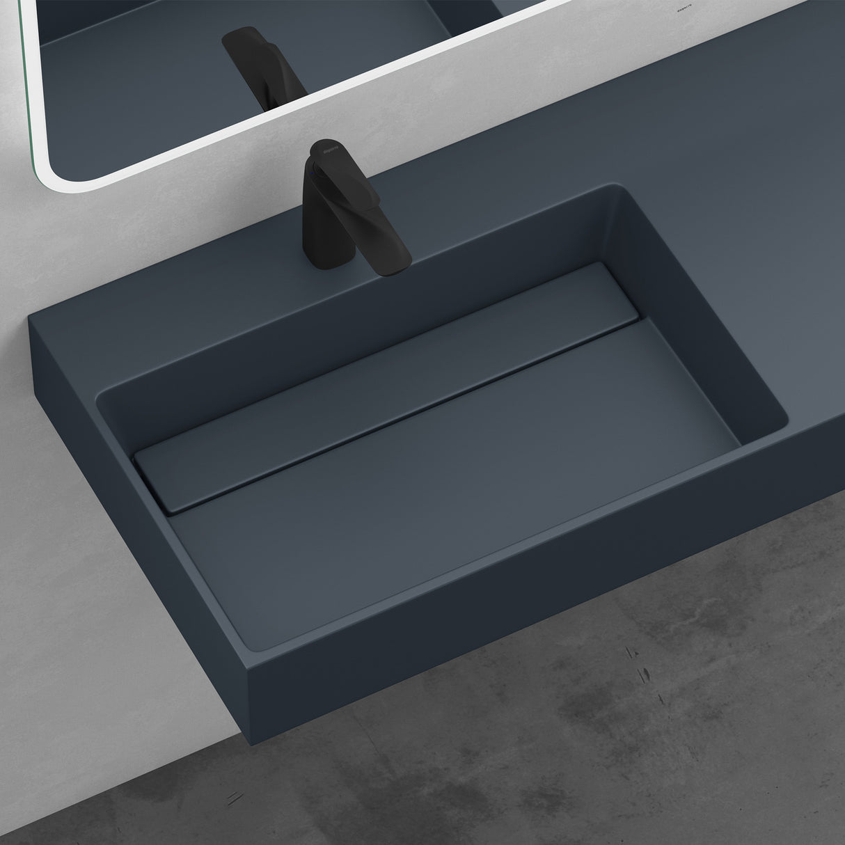 glasvilla Waschbecken Aufsatzwaschbecken Hängewaschbecken aus Mineralguss Col12