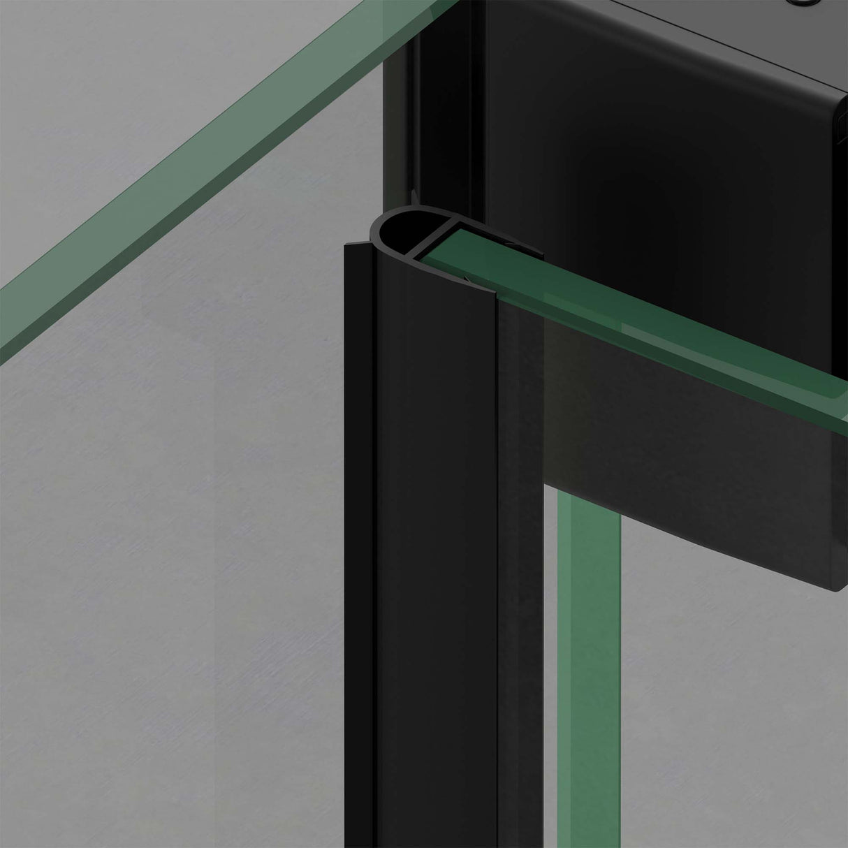 Cabine de douche Glasvilla avec porte coulissante, paroi de douche en verre trempé de sécurité de 6 mm, mécanisme de fermeture amortie, ouverture latérale, coloris Ravenna12K Noir