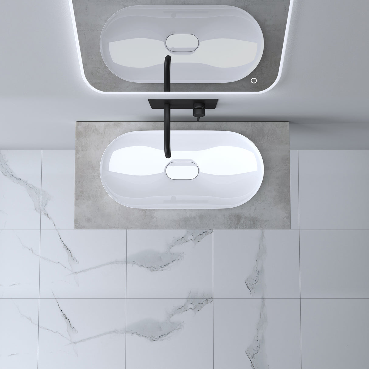 glasvilla Mensola Portalavabo Mensola per Lavabo da Appoggio Mensolone Sospeso per Lavabo