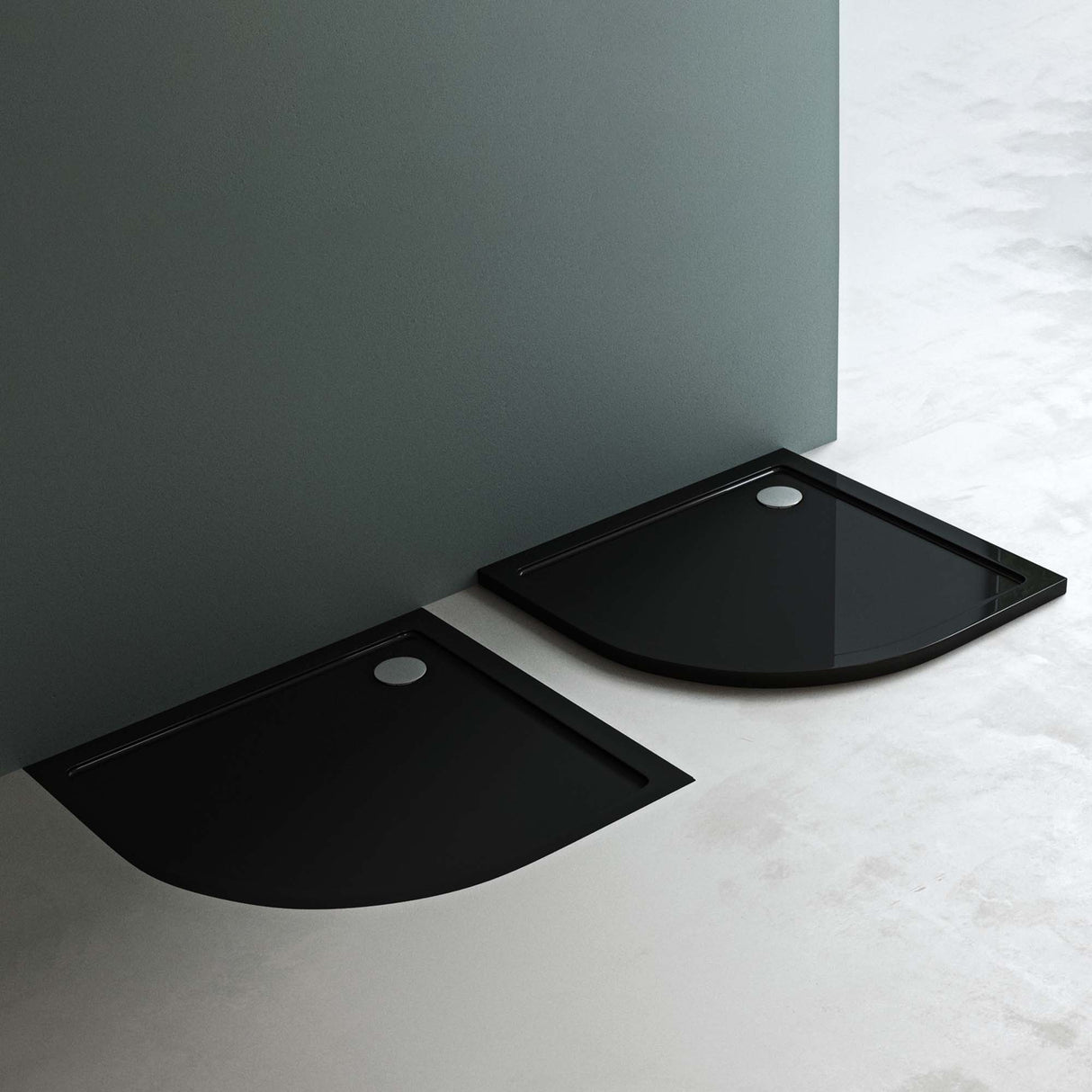 piatto doccia glasvilla in acrilico sanitario a quarto di cerchio Faro3