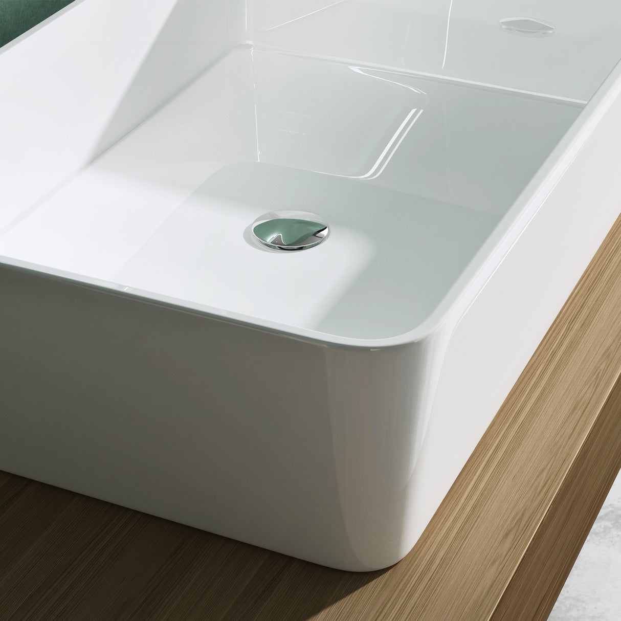 glasvilla Lavabo da Appoggio da Marmo Fuso Lavandino Bagno senza Foro per Rubinetto Col102