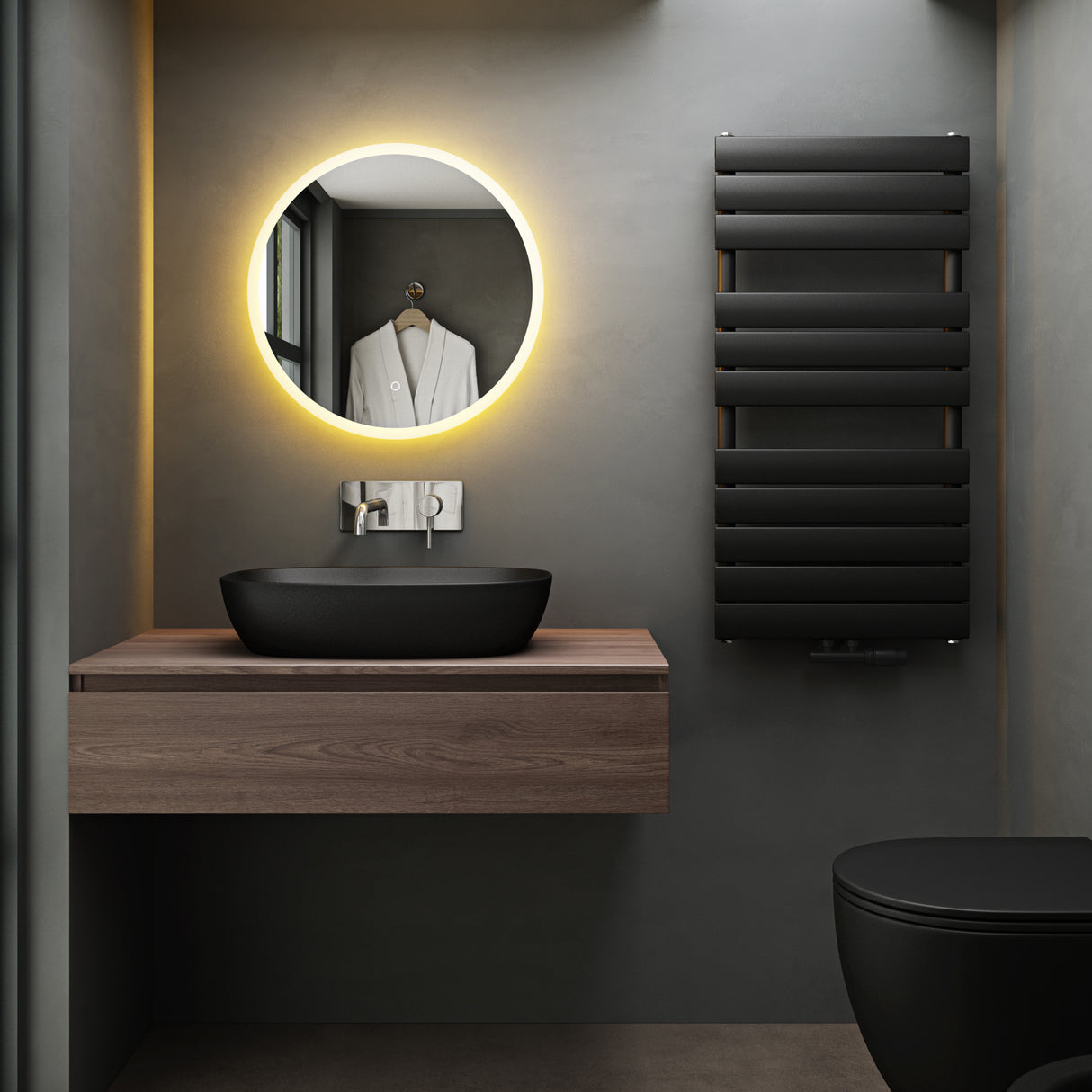 glasvilla Lavabo da Appoggio in Ceramica con Nano Rivestimenti Lavandino Bagno Brüssel104