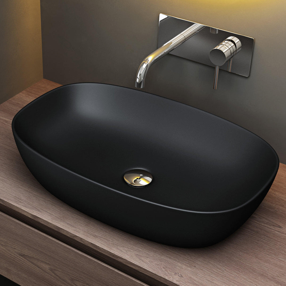 glasvilla Lavabo da Appoggio in Ceramica con Nano Rivestimenti Lavandino Bagno Brüssel104