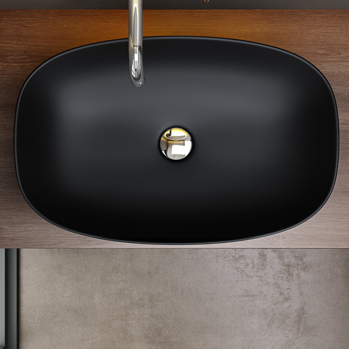 glasvilla Lavabo da Appoggio in Ceramica con Nano Rivestimenti Lavandino Bagno Brüssel104