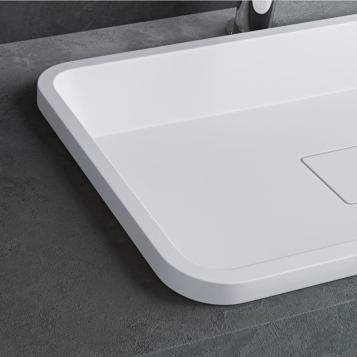 glasvilla Lavabo da Incasso da Marmo Fuso Lavandino Bagno da Appoggio con Coperchio di Scarico Col104