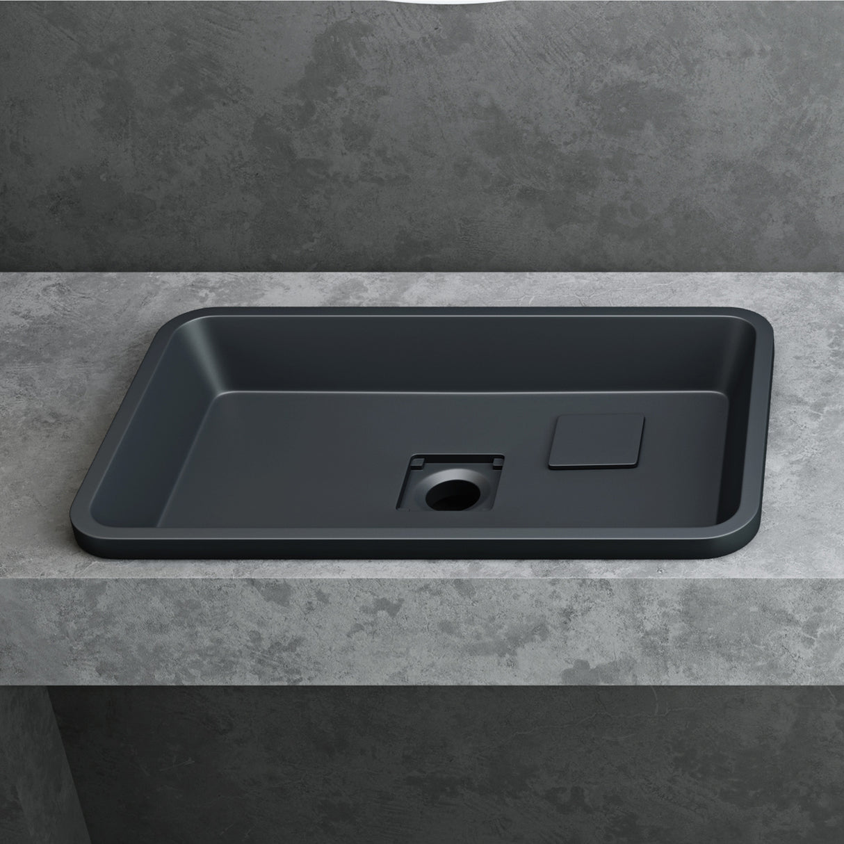 glasvilla Lavabo da Incasso da Marmo Fuso Lavandino Bagno da Appoggio con Coperchio di Scarico Col104