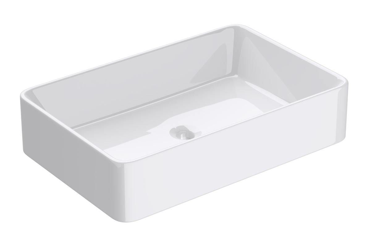 glasvilla Lavabo Lavabo de Encimera BTH: 59x38x13,5cm Cuenco de Cerámica Bruselas105D