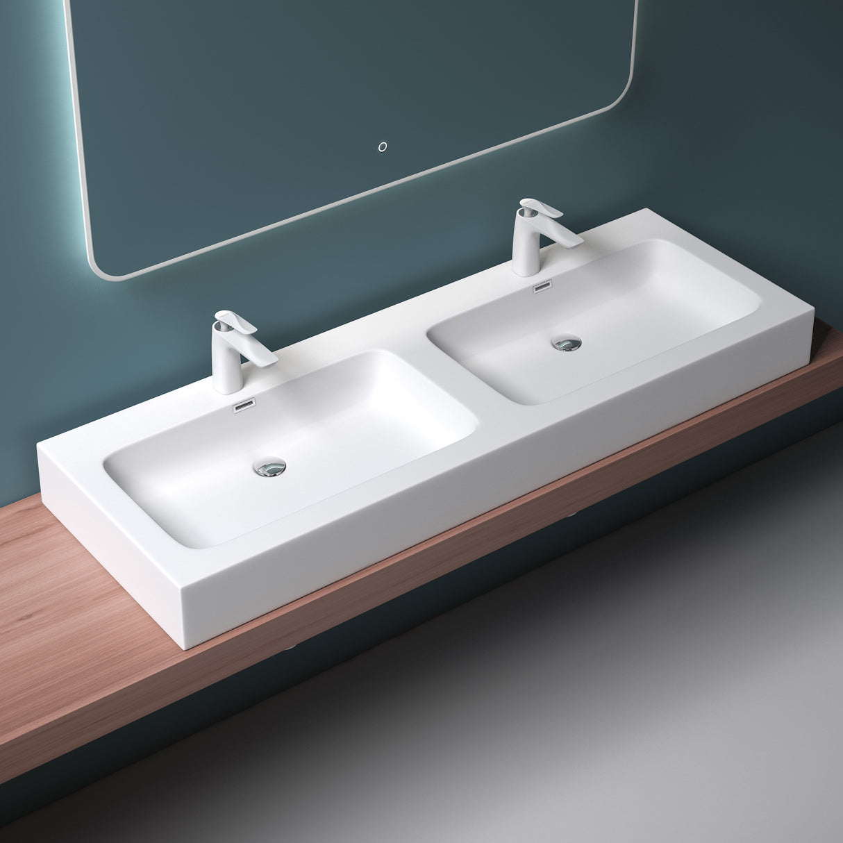 Glasvilla lavabo doppio lavabo da appoggio lavabo sospeso lavabo in ghisa minerale zona lavabo mobile lavabo Colossum830