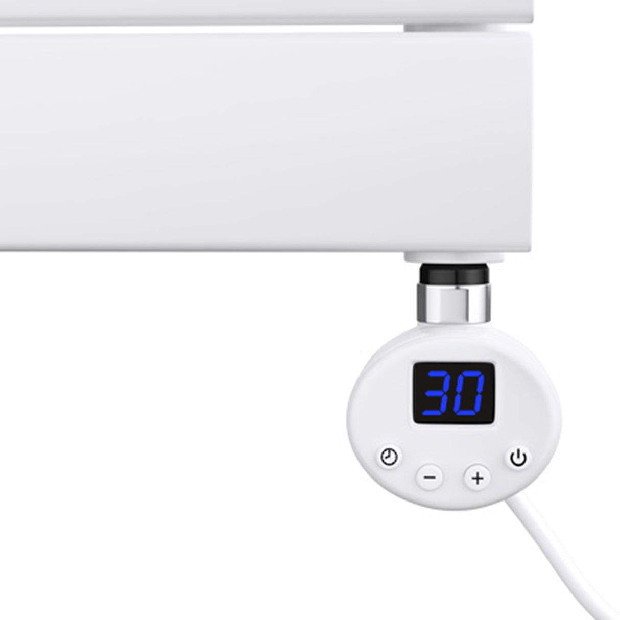 glasvilla Élément Chauffant avec Thermostat Électrique avec Écran LCD Cartouche Chauffante en Acier Inoxydable Élément Chauffant pour Radiateurs Sèche-Serviettes de Salle de Bain