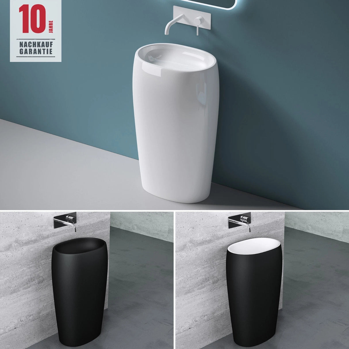 glasvilla Lavandino a Colonna Lavandino su Piedistallo per Bagni da Marmo Fuso, Lavabo a Colonna Colossum32