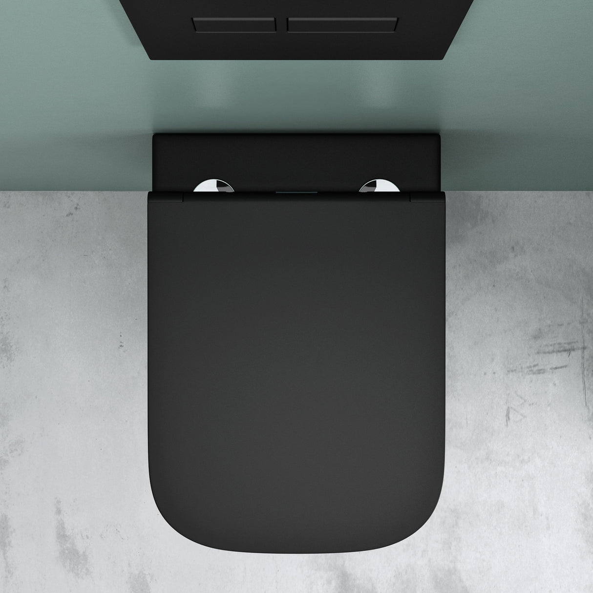 glasvilla Sanitari Bagno Sospeso in Ceramica, WC Sospeso senza Brida con Chiusura di Soft Close Aachen112