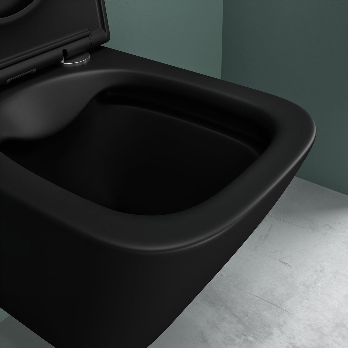 glasvilla Sanitari Bagno Sospeso in Ceramica, WC Sospeso senza Brida con Chiusura di Soft Close Aachen112