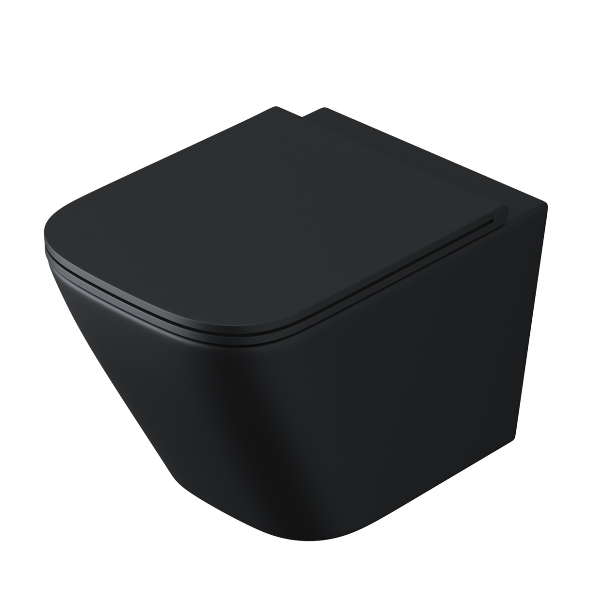 glasvilla Sanitari Bagno Sospeso in Ceramica, WC Sospeso senza Brida con Chiusura di Soft Close Aachen112