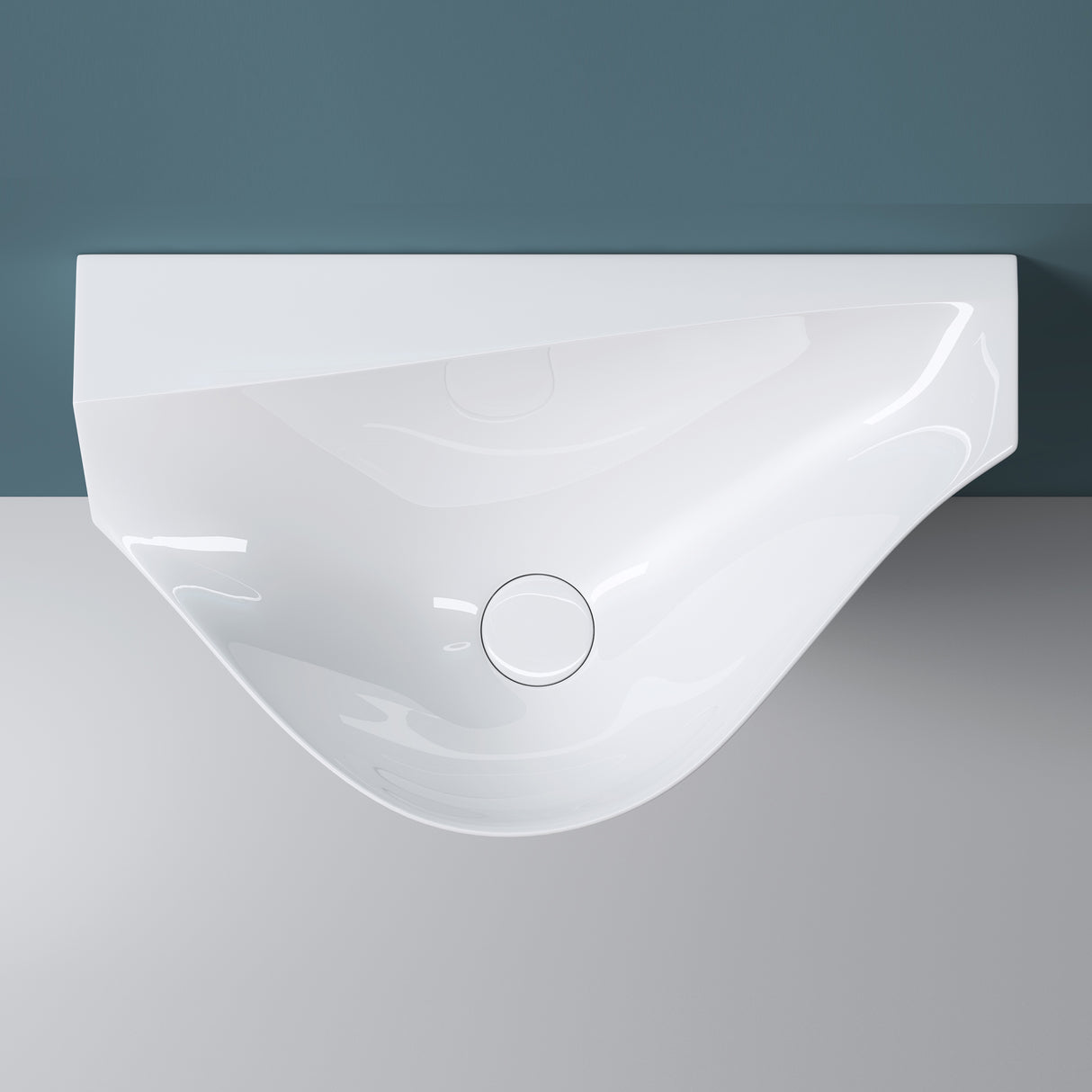 lavabo de diseño glasvilla freestanding Col37 blanco, de mineral, lavabo, BTH: 55x34x85cm