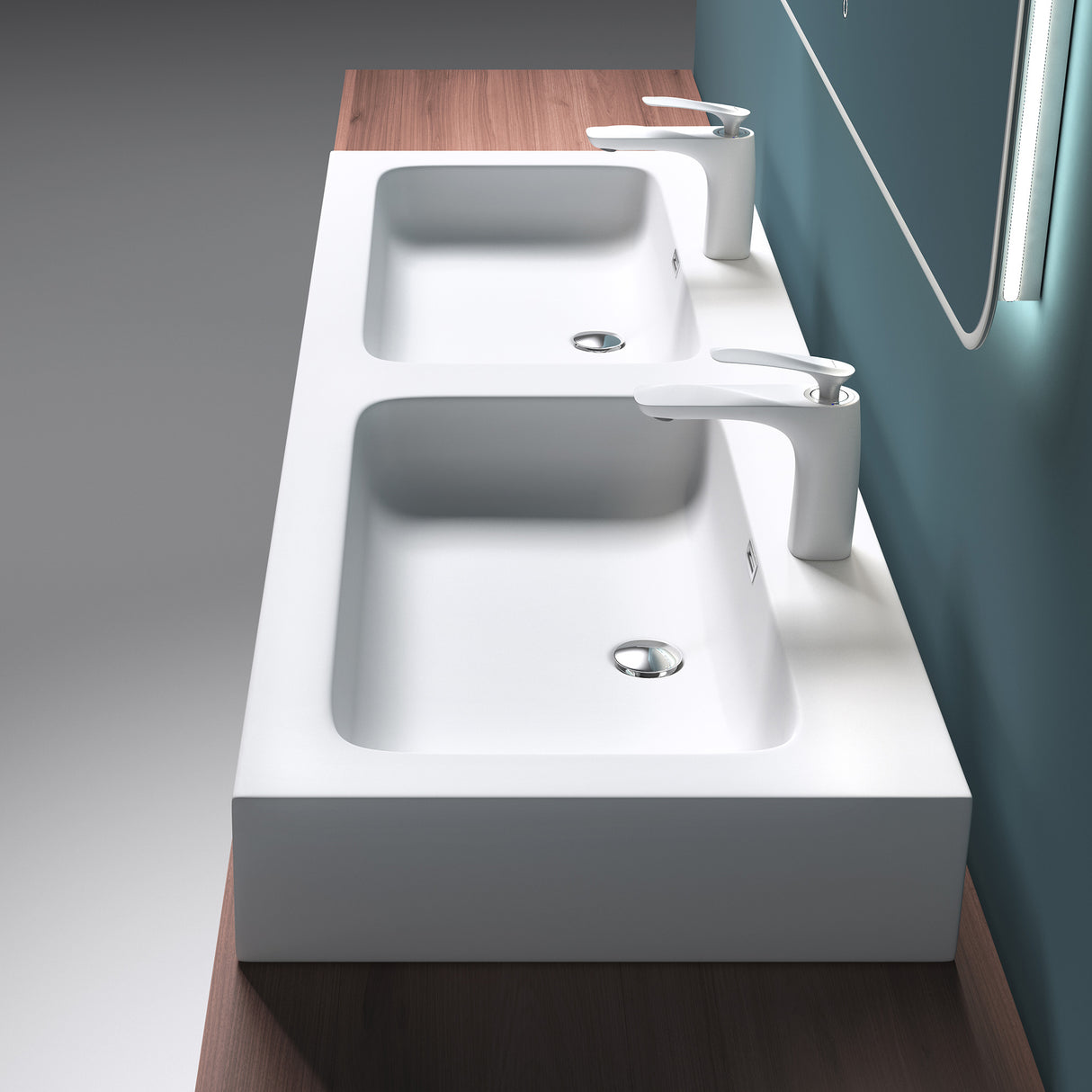 Glasvilla lavabo doppio lavabo da appoggio lavabo sospeso lavabo in ghisa minerale zona lavabo mobile lavabo Colossum830