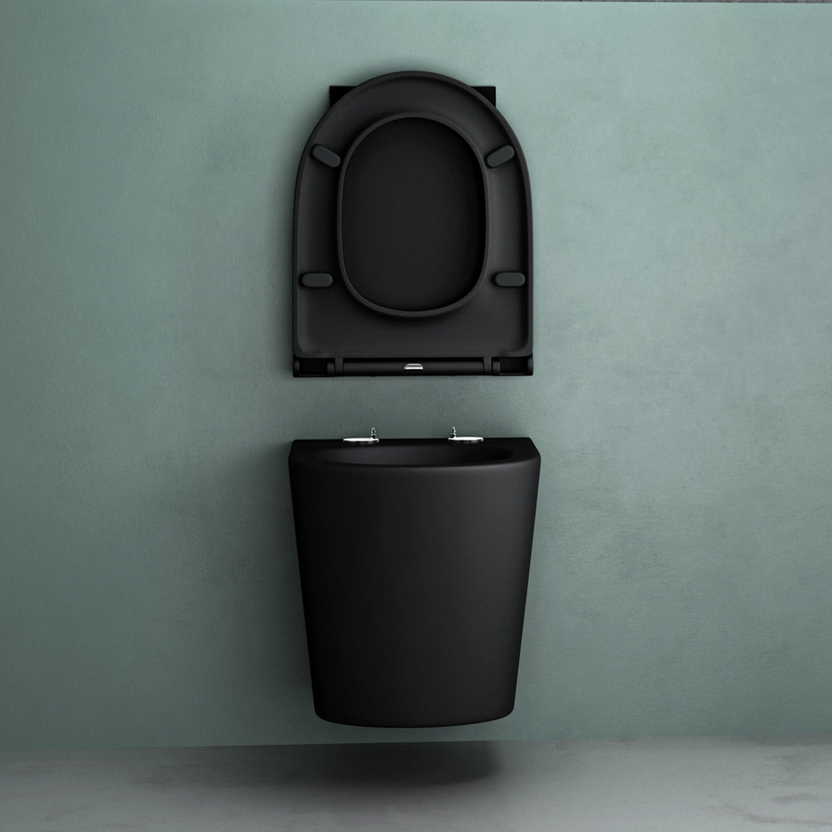 glasvilla Inodoro sin borde de descarga Inodoro suspendido Inodoro sin borde de descarga Asiento de inodoro Softclose Aachen108