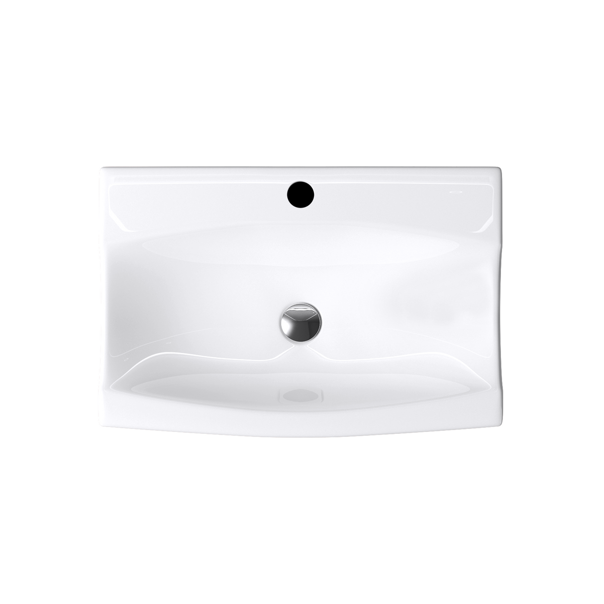 glasvilla lavabo de encimera, blanco Bruselas152B de cerámica, con recubrimiento nano