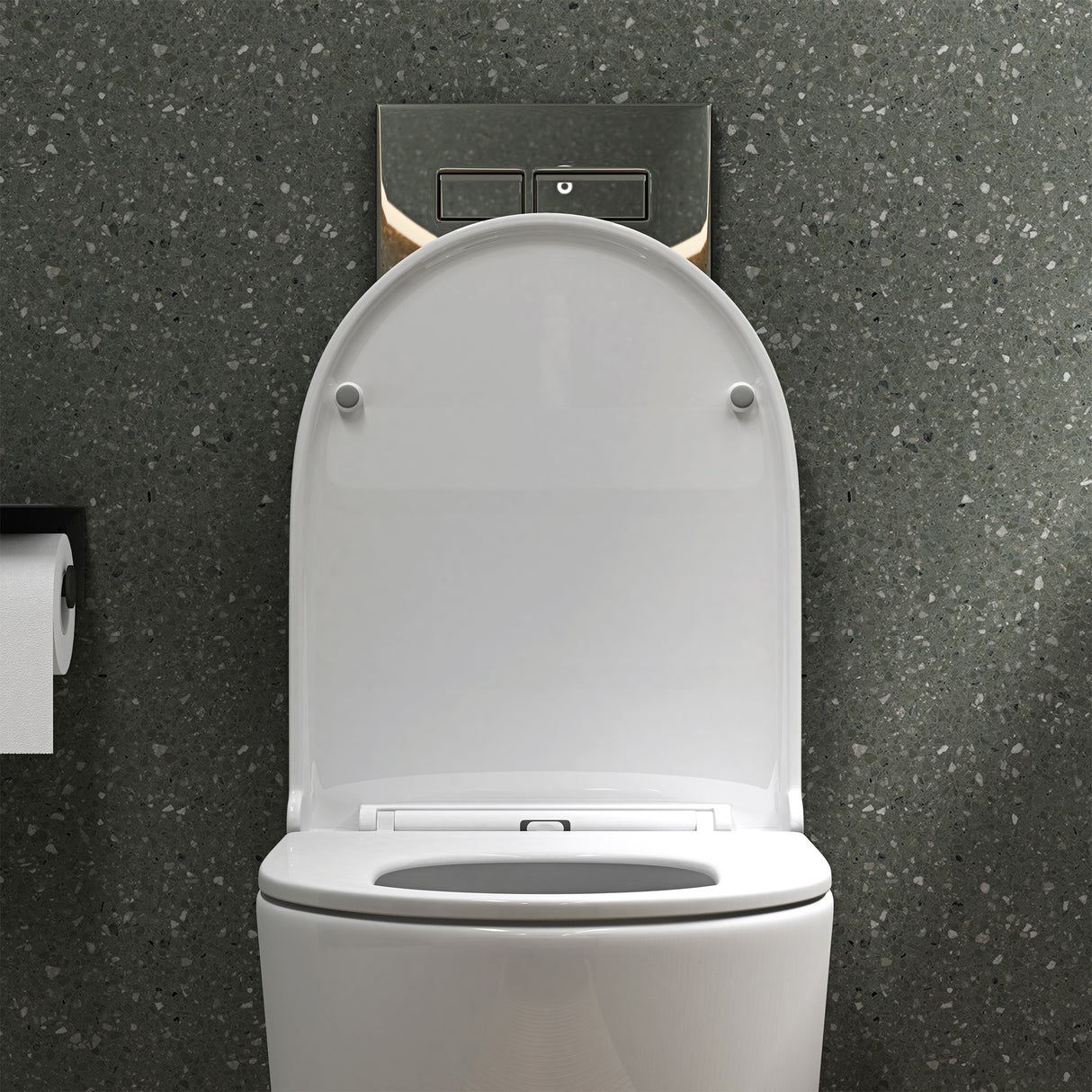 glasvilla Sanitari Bagno Sospeso in Ceramica WC Sospeso senza Brida con Chiusura di Soft Close