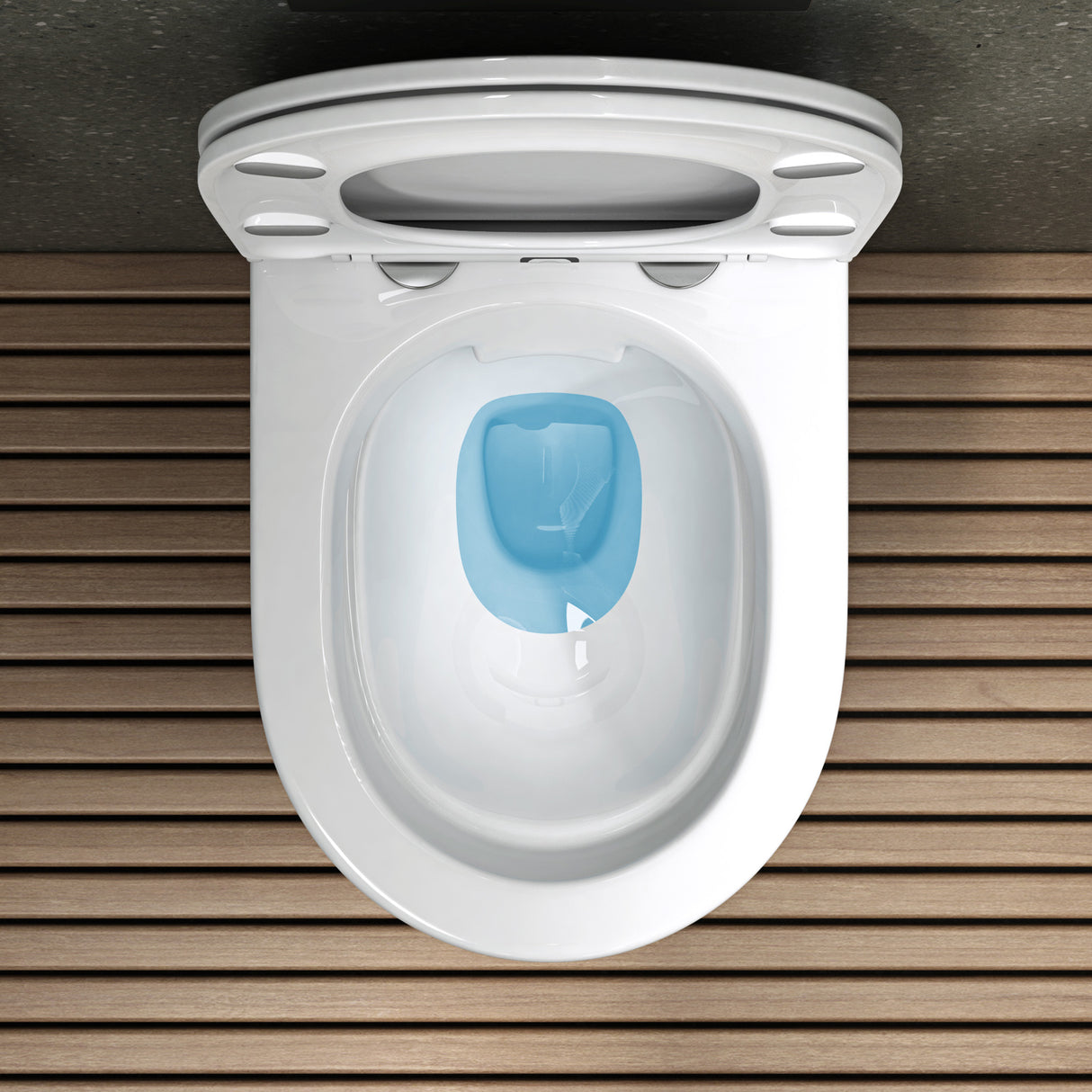 glasvilla Sanitari Bagno Sospeso in Ceramica WC Sospeso senza Brida con Chiusura di Soft Close