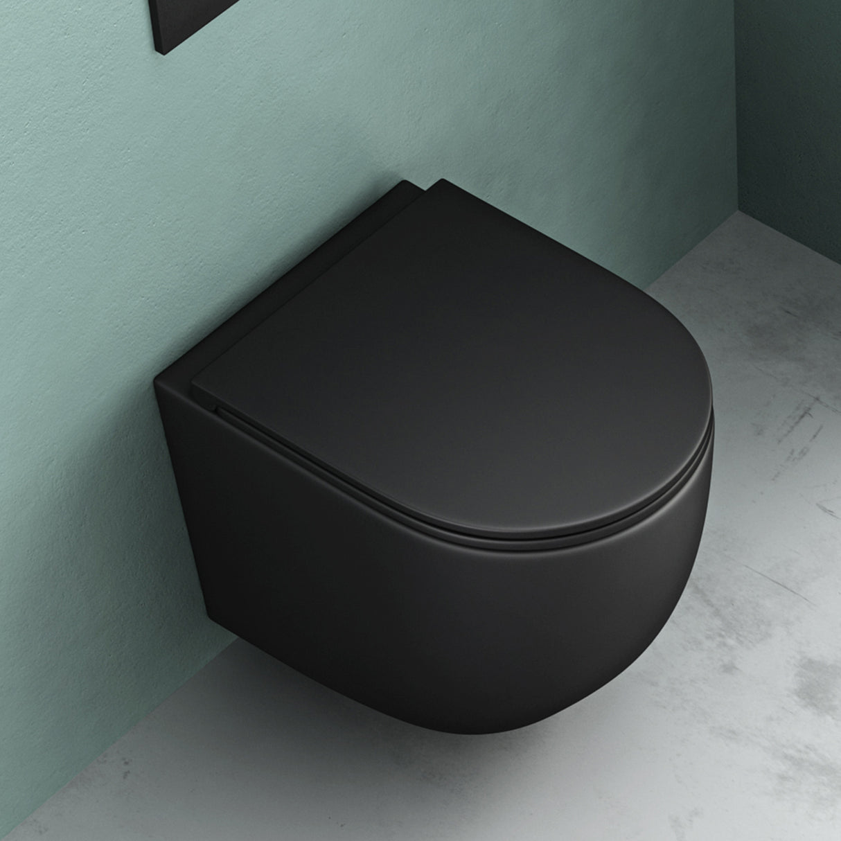 glasvilla Sanitari Bagno Sospeso in Ceramica WC Sospeso senza Brida con Chiusura di Soft Close