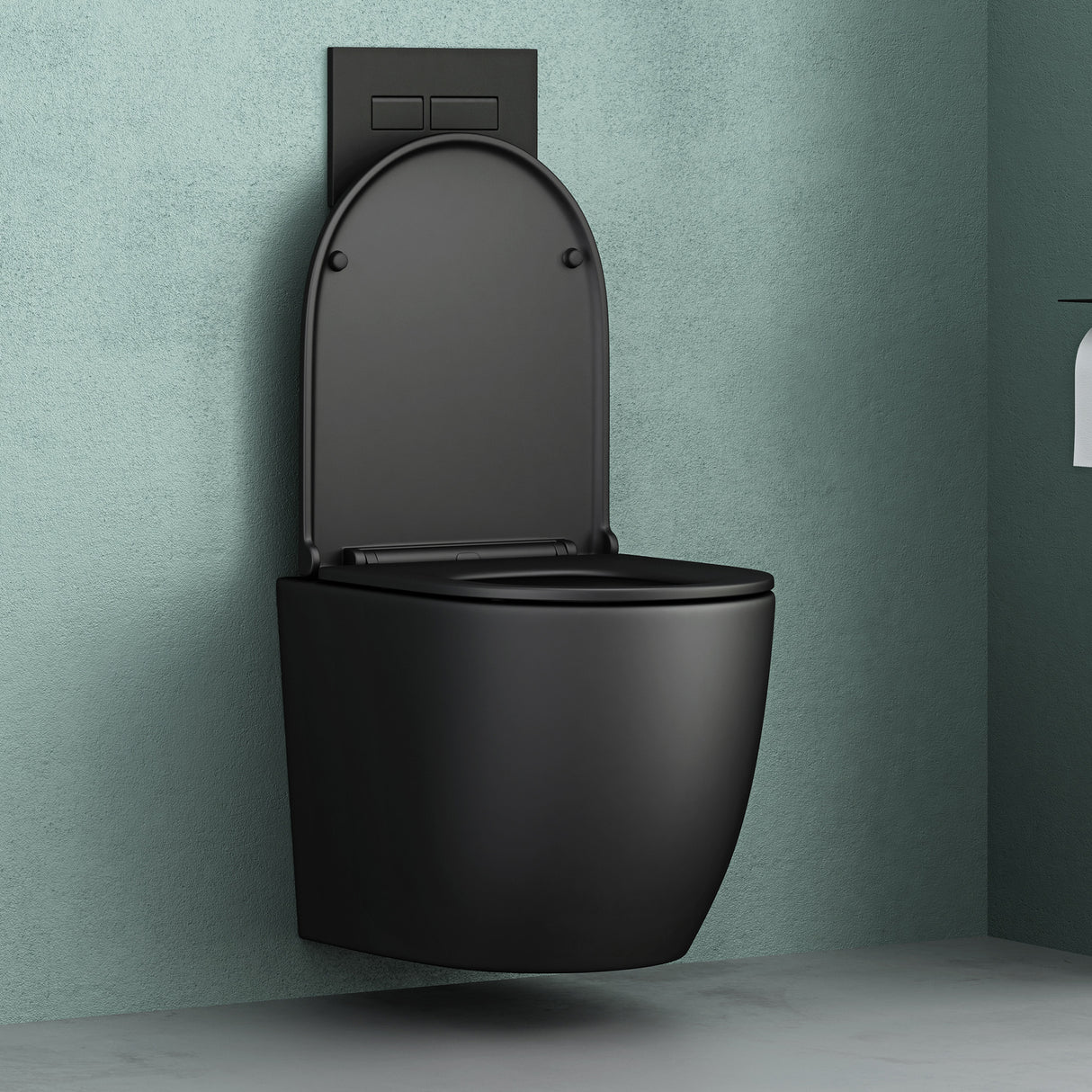 glasvilla Sanitari Bagno Sospeso in Ceramica WC Sospeso senza Brida con Chiusura di Soft Close